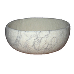 Weiße gefilzte Schale  