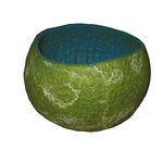 Zweifarbige gefilzte Schale mit großer Öffnung