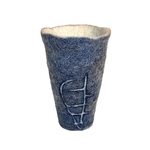 Filzvase Shetland blau