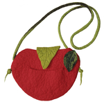 Gefilzte Tasche in Apfelform