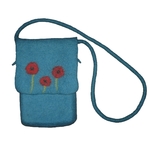 Blaue Mohnblütentasche 